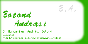 botond andrasi business card